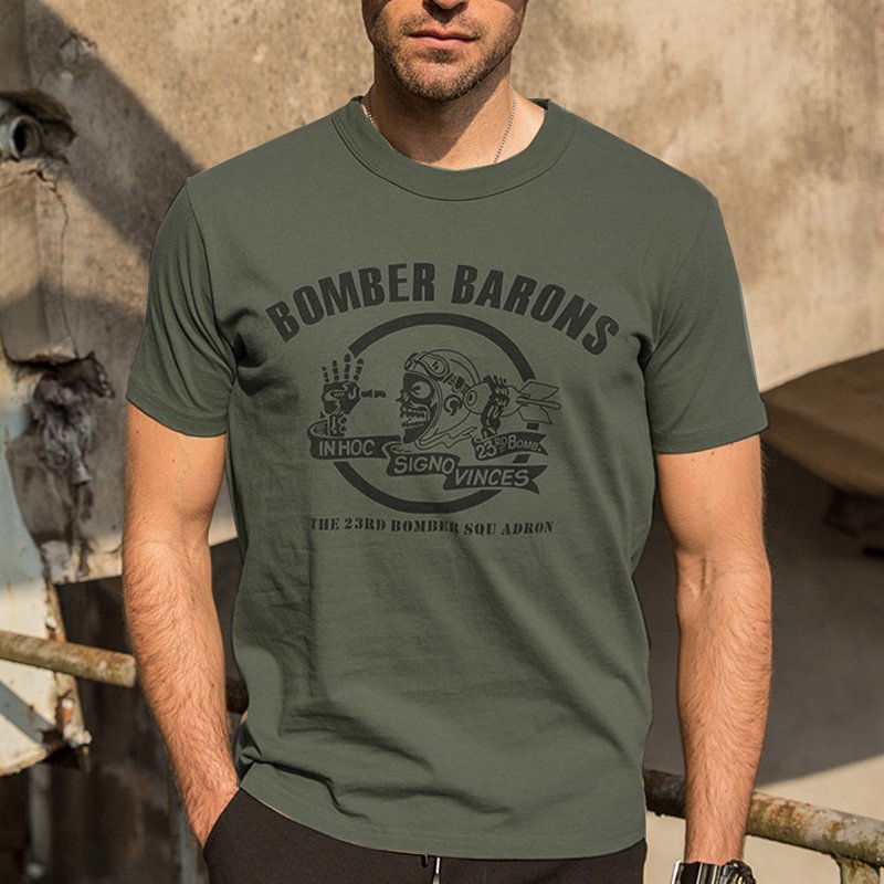Army Green American Military Style Thin Casual T-Shirt