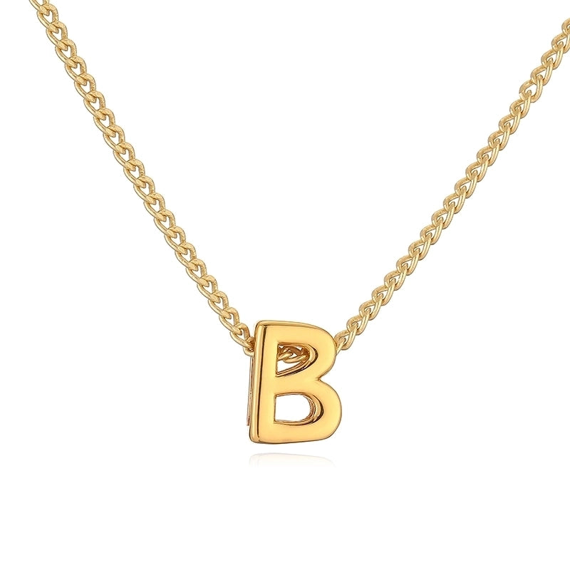Copper 18K Gold Plated Letter Necklace