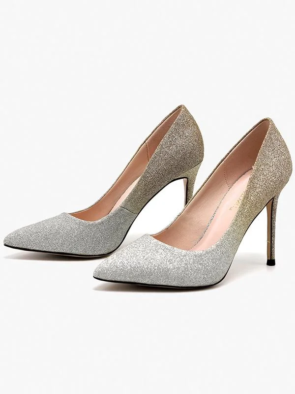 Gradient two-tone sexy stiletto super high-heeled shoes