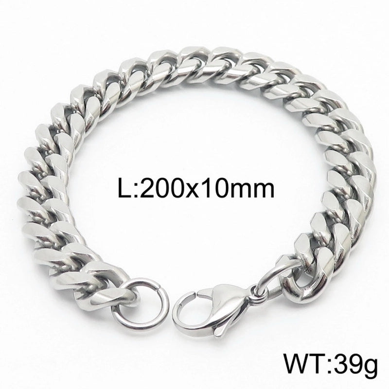 Minimalist Solid Color Titanium Steel Chain Unisex Bracelets