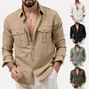 Camicia da uomo a maniche lunghe con doppio taschino