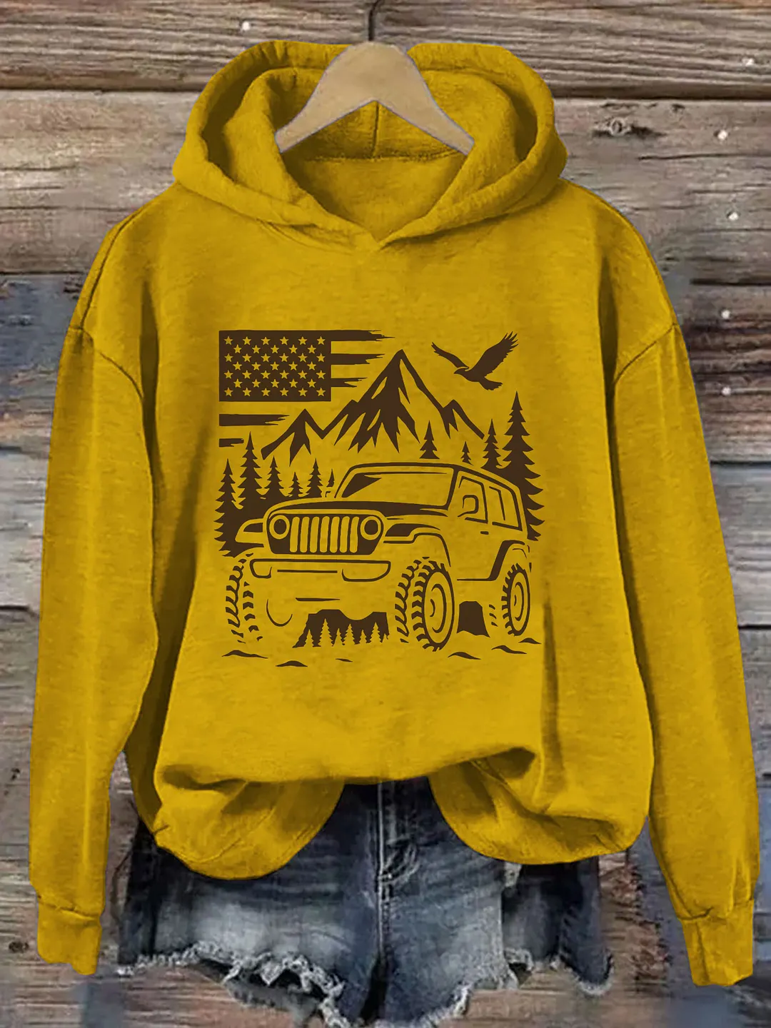 American Offroad Adventure Lover Hoodie
