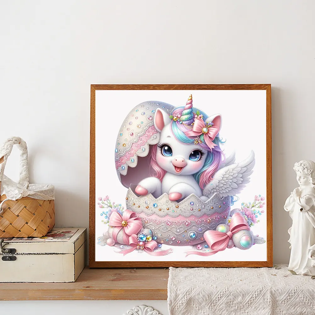 Diamond Painting - Full Round Drill - Jeweled Unicorn Egg(Canvas|30*30cm)