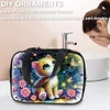 Trousse de maquillage en strass art de bricolage chaton en pvc transparent cadeau