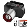 Strong Light LED Headlight Zoom Fishing Light Waterproof USB C Rechargeable
