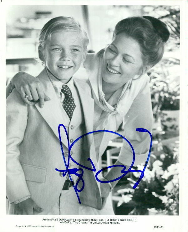 Faye Dunaway (The Champ) signed in-person 8x10 Photo Poster painting