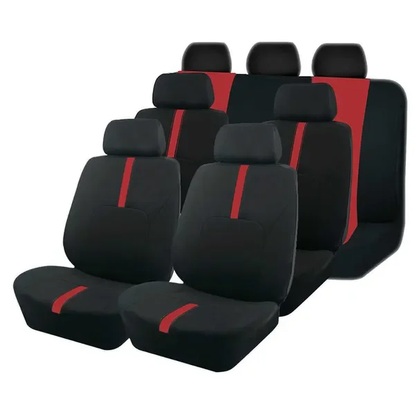 New Upgrade 2/5/7 Universal Size Sporty Design Polyester Seat Covers Fit for Most Car Suv Truck Van