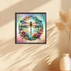 Diamond Painting-DIY Full Round Drill Flowers Dragonfly