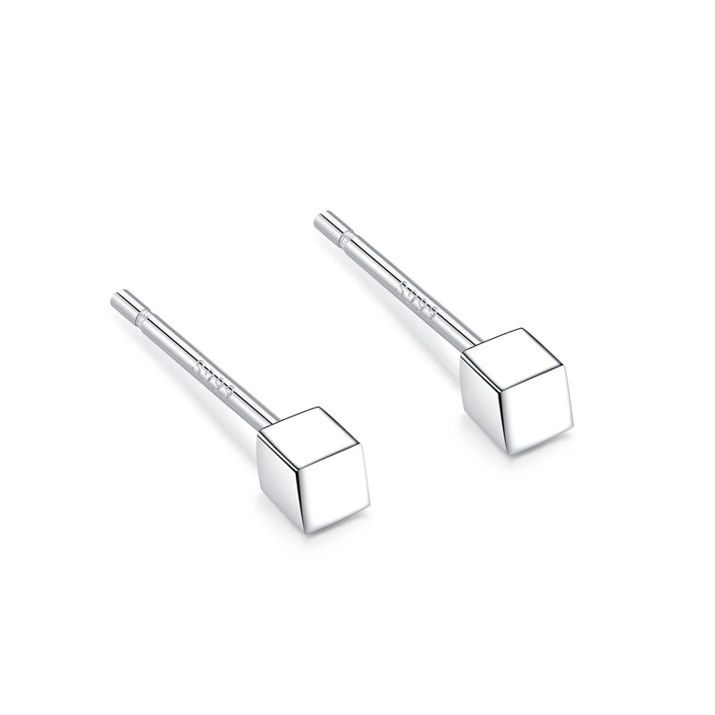 1 Pair 925 Sterling Silver Star Heart Shape Ear Studs