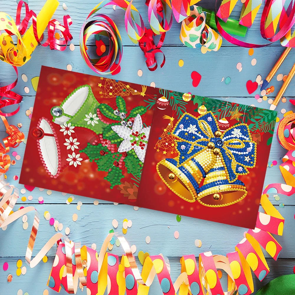8pcs DIY Special Drill Diamond Painting Christmas Card