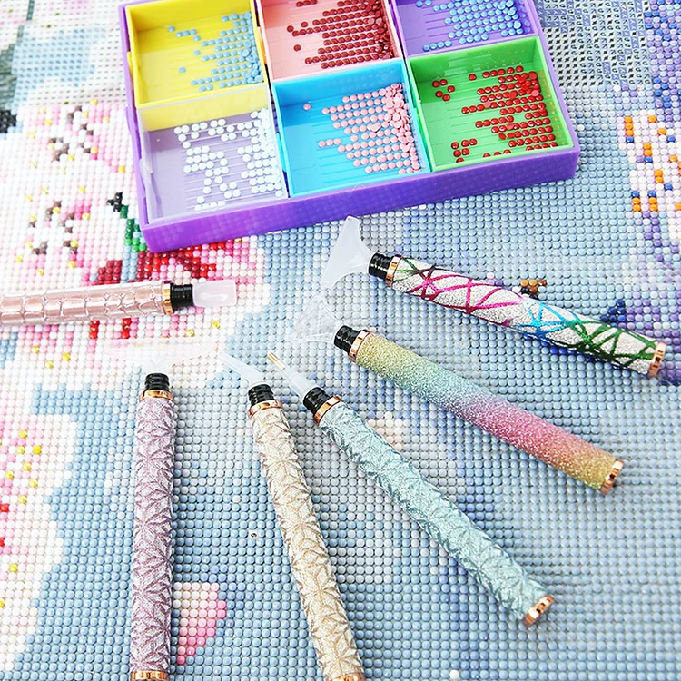 DIY Crafts Sewing Accessories Beads Tray Cross Stitch Point Drill Pen Resin  Diamond Painting Pen Resin Pens Diamond Painting Glue Clay