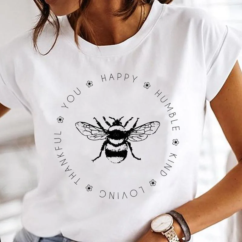 Women Dragonfly Sunflower Casual T shirt Girl Fashion Female Tops Print Mujer Camisetas Cartoon Ladies Graphic T-Shirt,Drop Ship
