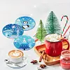 8pcs DIY Diamond Painting Coaster Kit With Holder - Winter Snow