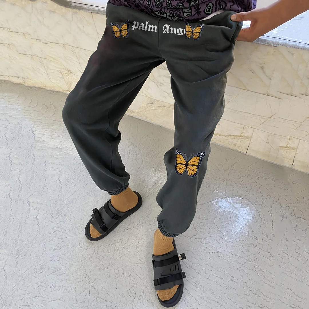 Butterfly fashion street casual pants trousers