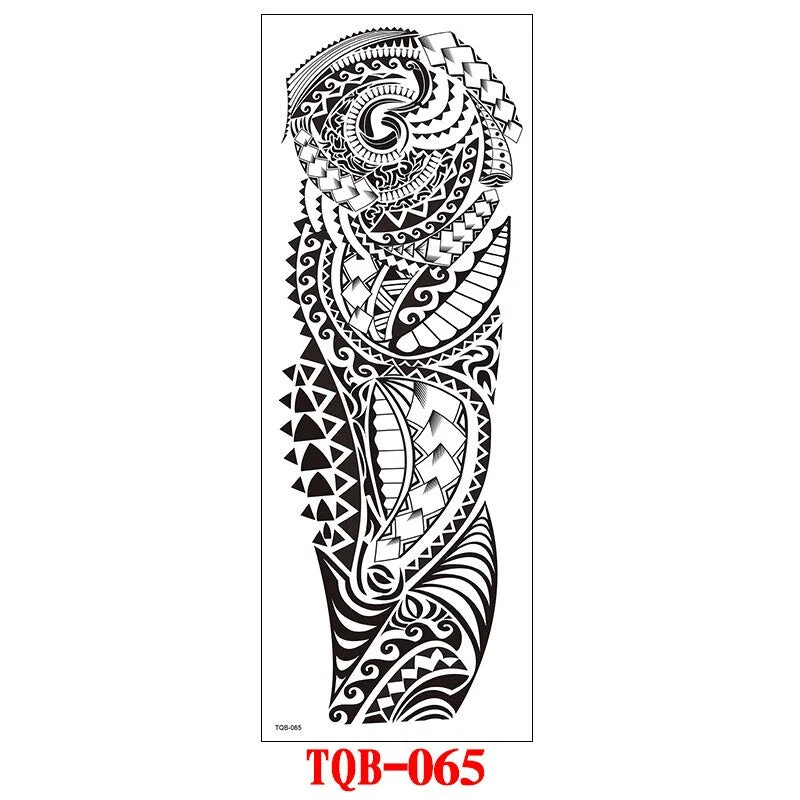 FULL SLEEVE ARM TEMPORARY TATTOO, ORIENTAL DRAGON, LOTUS FLOWERS, MENS, WOMENS