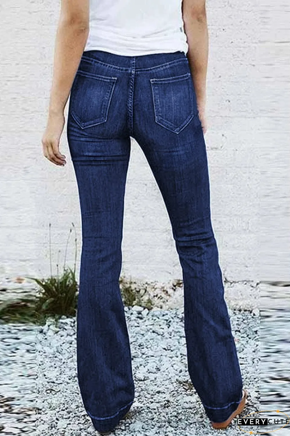 Trendy Flared Leg Jeans