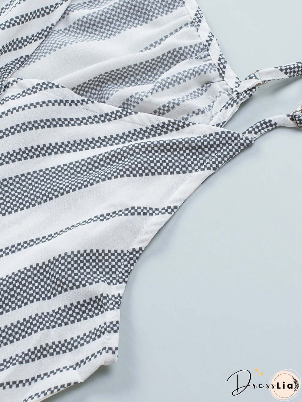 Slate Striped Draped Camisole