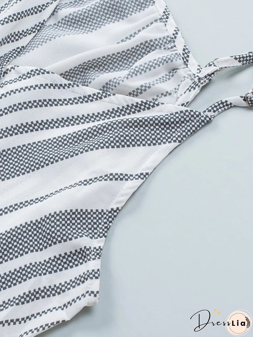 Slate Striped Draped Camisole