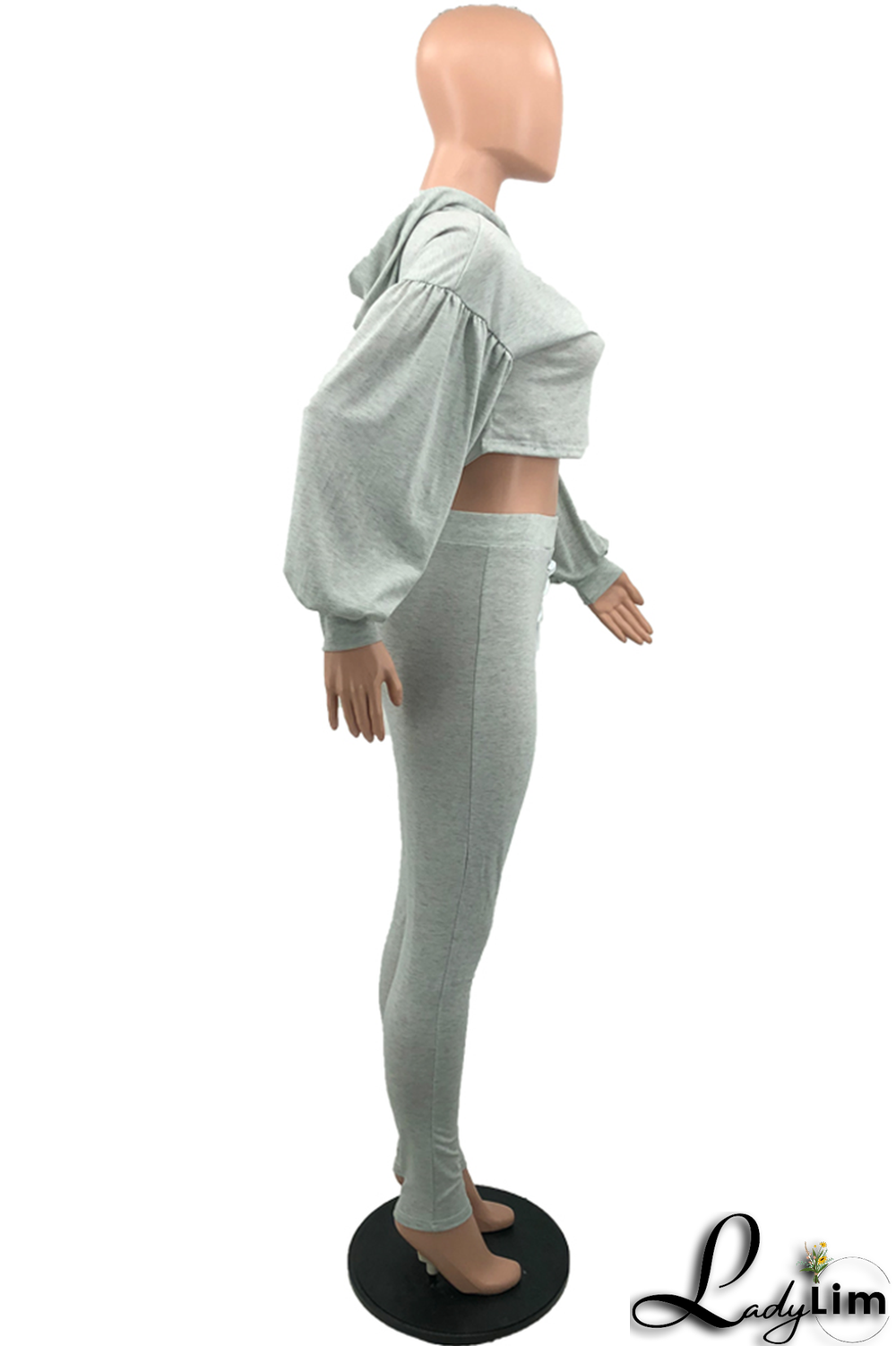 Blue Fashion Solid Patchwork V Neck Long Sleeve Two Pieces