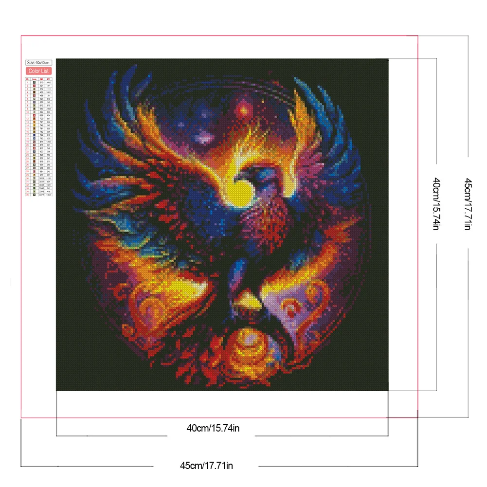 Partial AB Diamond Painting - Full Round Drill - Phoenix(Canvas|45*45cm)