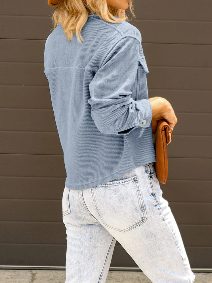 Women Half Sleeve V-neck Solid Color Dress