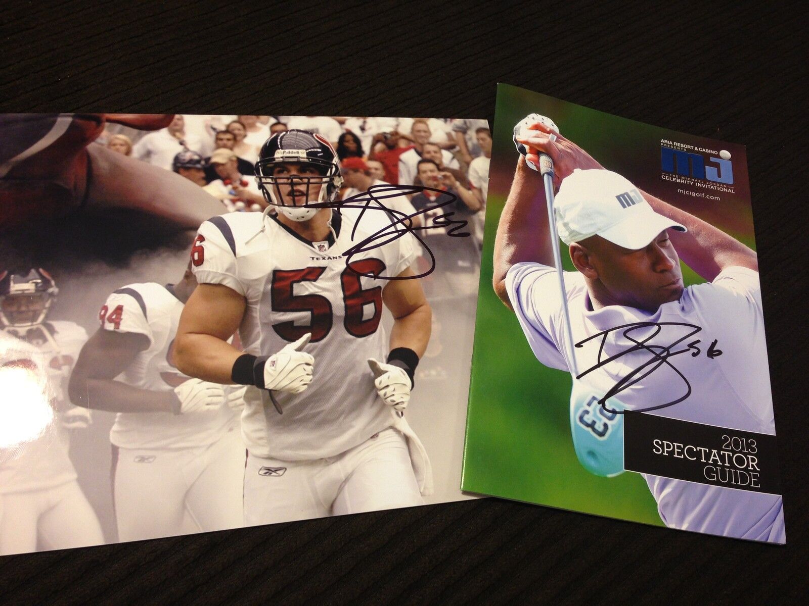 BRIAN CUSHING SIGNED AUTOGRAPHED 8X10 Photo Poster painting & MICHAEL JORDAN GUIDE LOT-PROOF