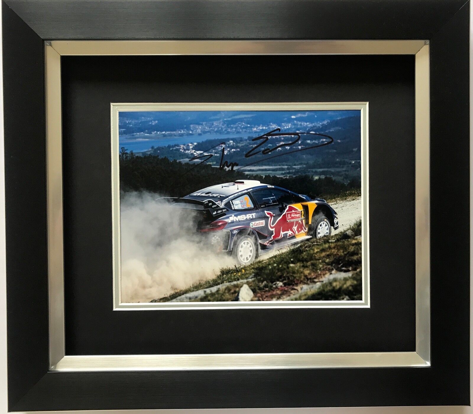 ELFYN EVANS HAND SIGNED FRAMED Photo Poster painting DISPLAY FORD FIESTA RALLY 2.