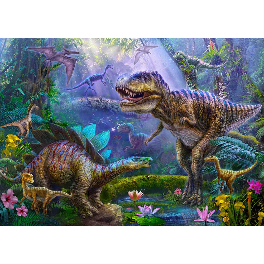 Diamond Painting - Full Round/Square Drill - Dinosaur(30*40 - 50*60cm)