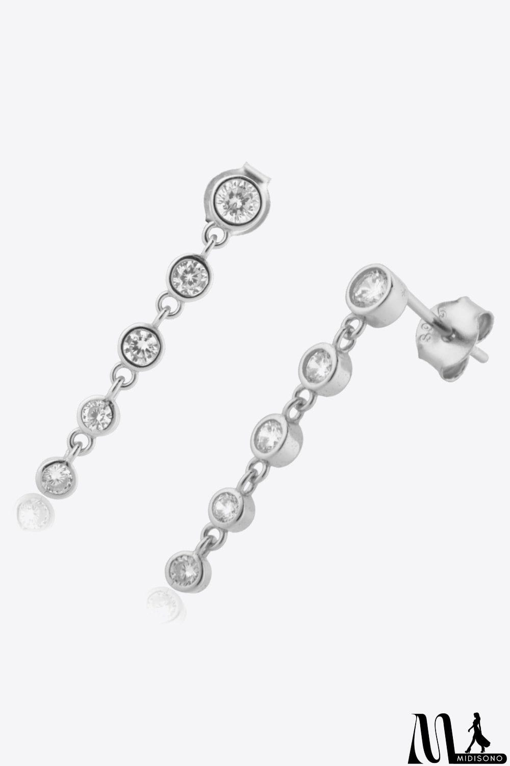 MidiSono - Inlaid Zircon 925 Sterling Silver Earrings