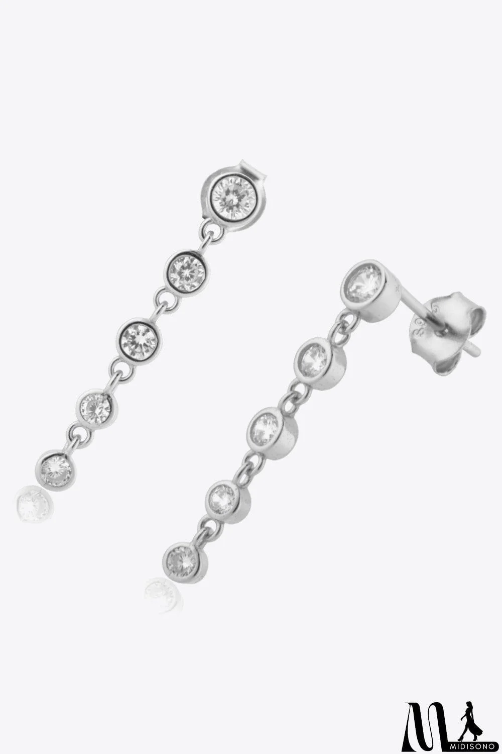 MidiSono - Inlaid Zircon 925 Sterling Silver Earrings