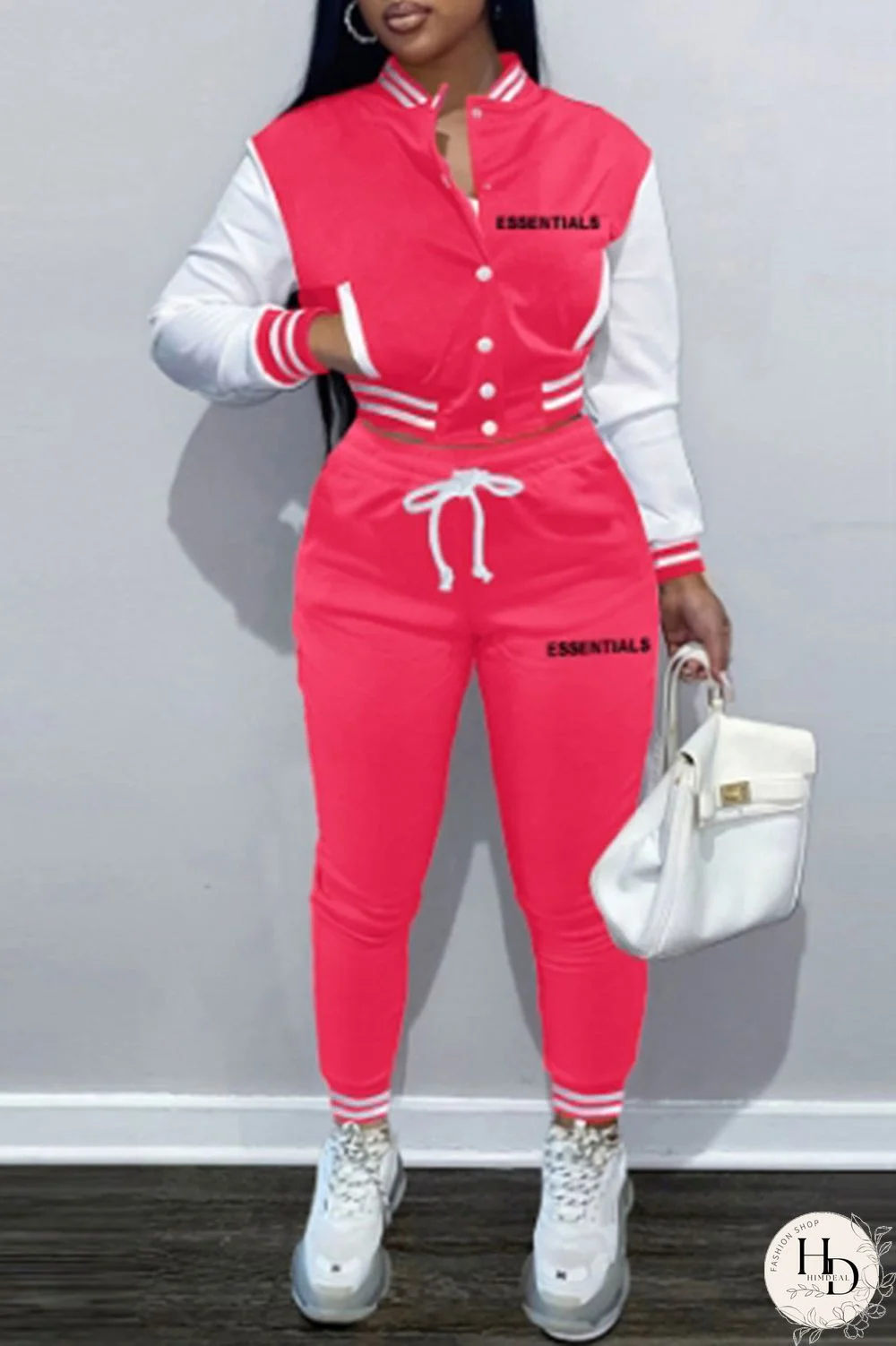 Black Casual Letter Print Patchwork Long Sleeve Two Pieces