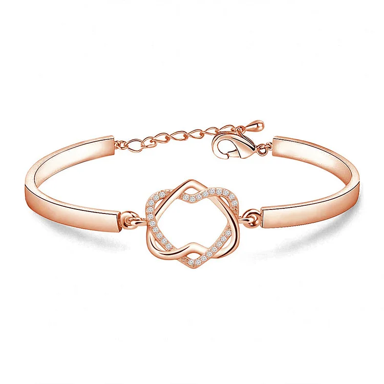 For Granddaughter/Daughter - Always Keep Me In Your Heart Heart Knot Bracelet