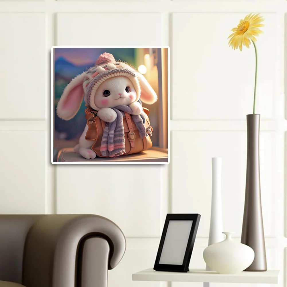 Diamond Painting - Full Round Drill - Cute Rabbit(30*30cm)