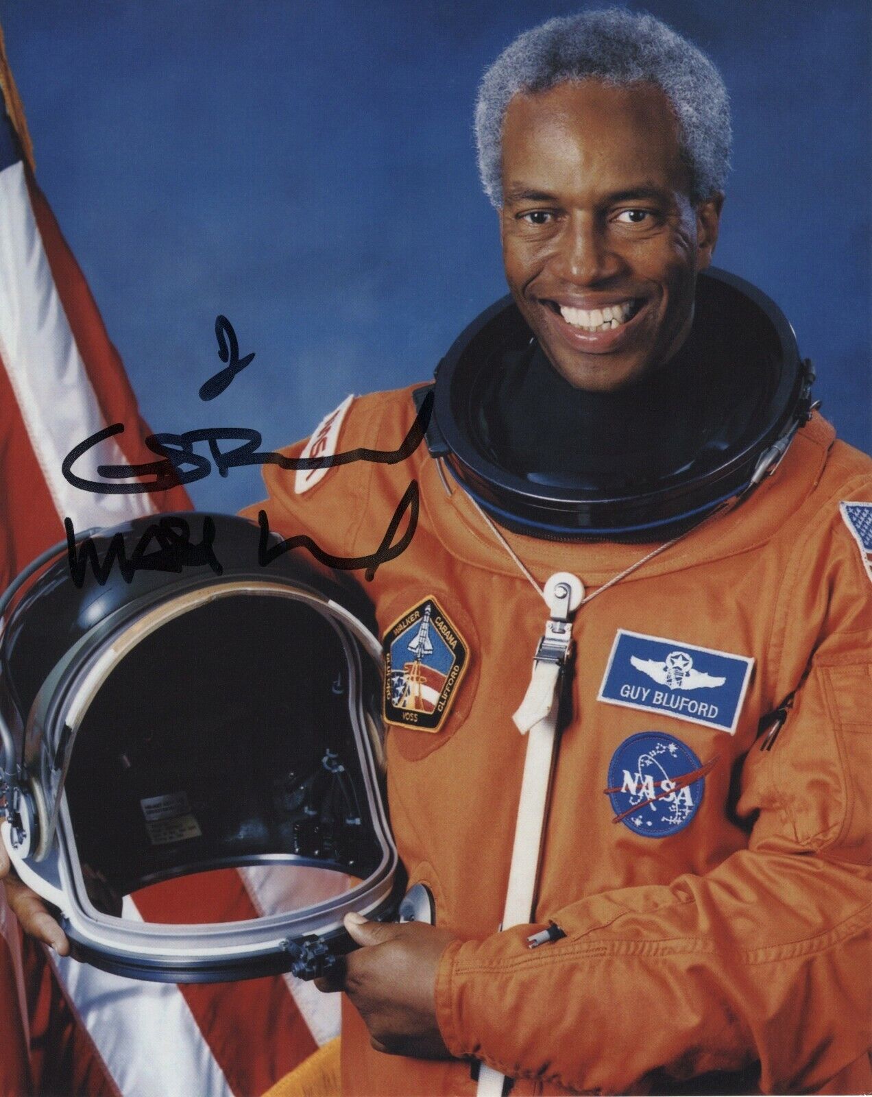 GUION GUY BLUFORD JR SIGNED AUTOGRAPH NASA ASTRONAUT SPACE 8X10 Photo Poster painting #3