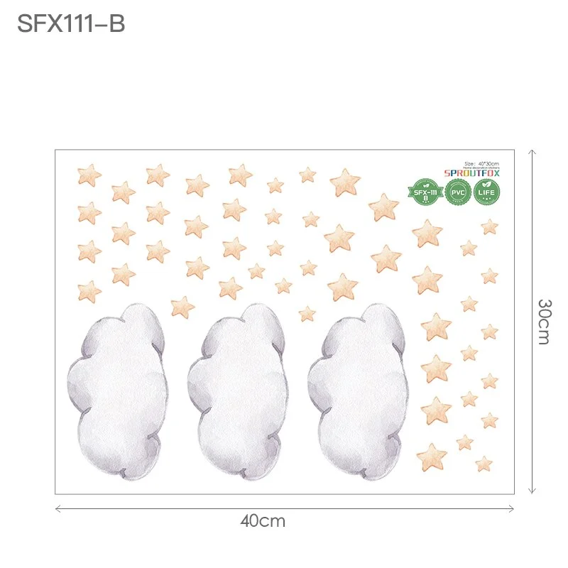 Modern Wall Stickers For Kids Rooms Animal Pattern Wall Stickers Child Cartoon Hot Air Balloon Wall Stickers For Children's Room