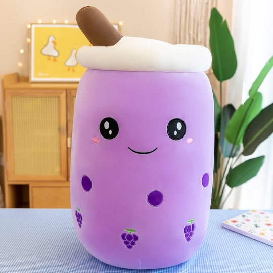 Cuteeeshop Purple Grape Boba Tea Plush Kawaii Plushies For Gift