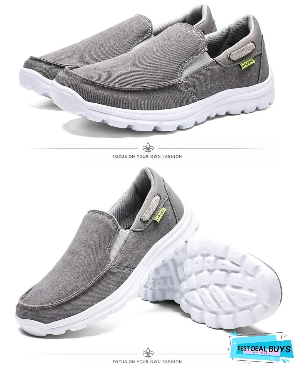 Men Canvas Casual Breathable Footwear Plus Size Flat Shoes