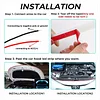 Car Hood LED Light Bar New Start Scanning Streamer Light Hood Light Center Grid Atmosphere Light Hood Light Super Bright Light Guide Light