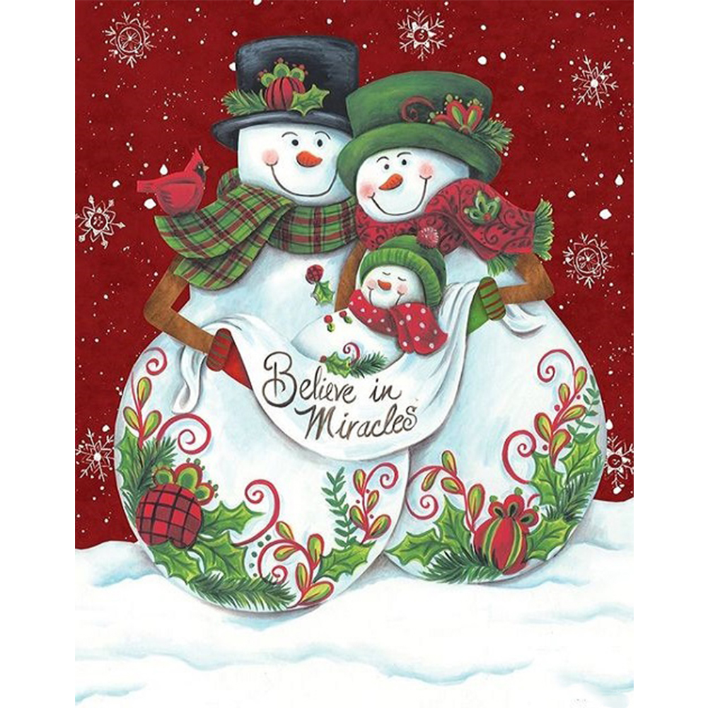 

Snowman - Round Drill Diamond Painting - 35*45CM, 501 Original