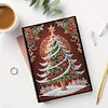 (US Local)Christmas Tree Special Shaped Diamond Painting Journal Notebook for Adults