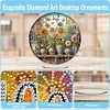 (US Local)Acrylic Special Shape Garden Potted Plant 5D Diamond Painting Clock Art Craft Kit
