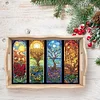 (US Only)Four Seasons Tree Wooden DIY Diamond Painting Tray Kit Serving Platter Decor