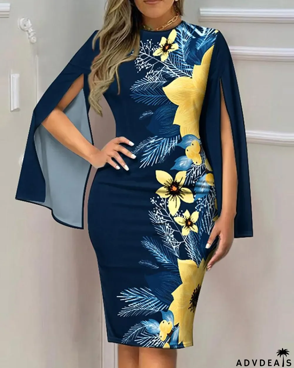 Women Printed Sleeve Dress