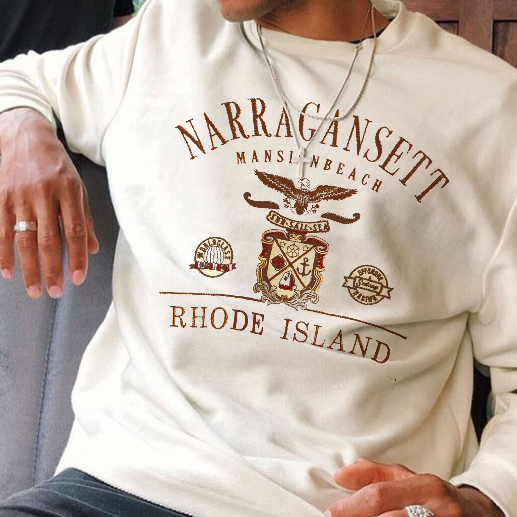 Retro Men's Island Crew Neck Sweater