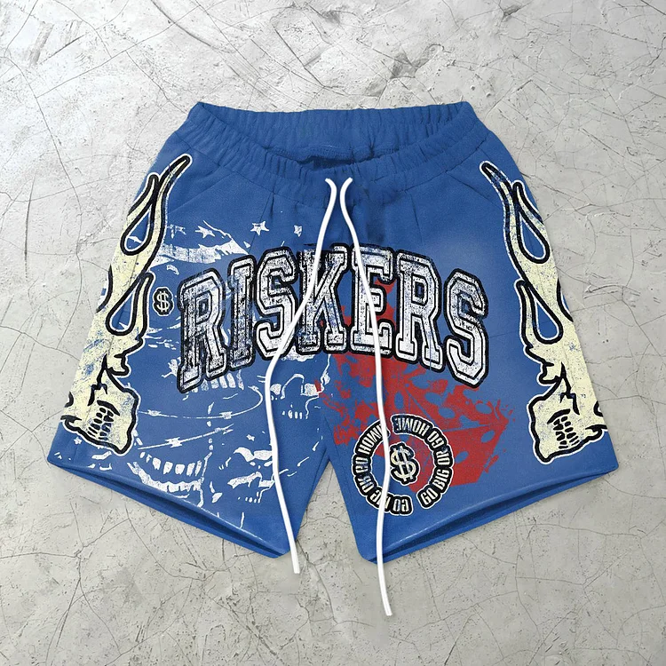Hip Hop Street Print Scattered Shorts