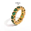Stylish Rhinestone Zircon Pearl Golden Rings