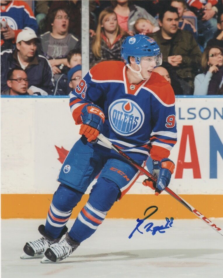 Edmonton Oilers Ryan Nugent Hopkins Signed Autographed 8x10 NHL Photo Poster painting COA G