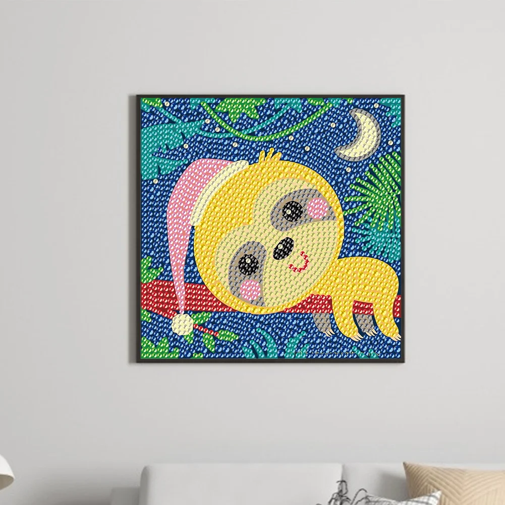 Diamond Painting - Full Crystal Rhinestone - Sloth(18*18cm)
