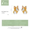 925 Sterling Silver Corgi Stud Earrings 
