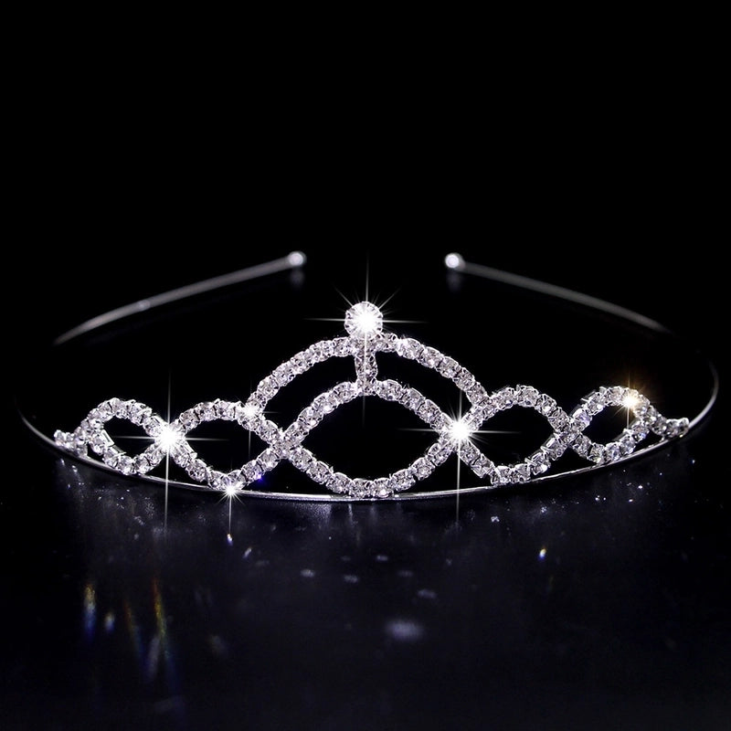 Women’s Elegant Glam Bridal Crown Metal Plating Inlay Artificial Pearls Rhinestones Crown